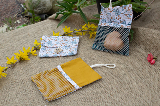 Pochette à savon réversible