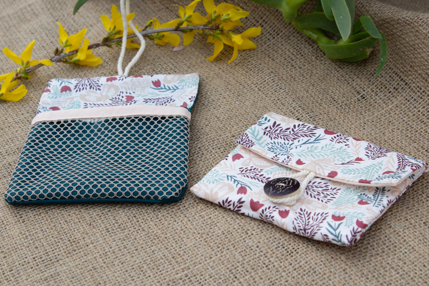 Pochette à savon réversible